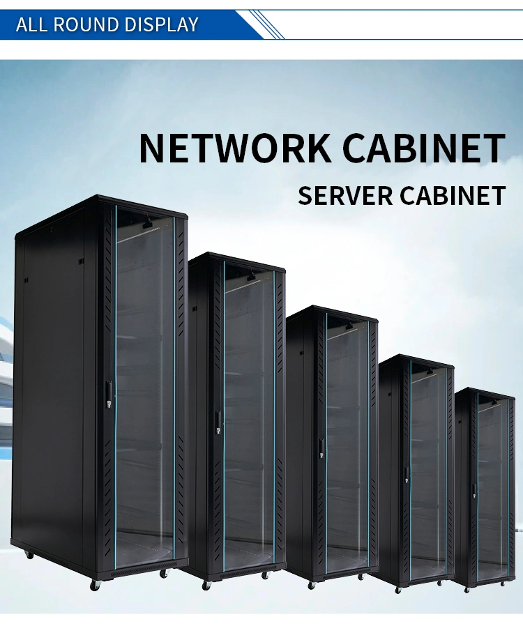 19-Inch 18u -42u Floor Standing Server / Data Cabinet Network Cabinet Server Cabinet Rack for Optical Fiber Devices, Communication Devices, and Switch Devices