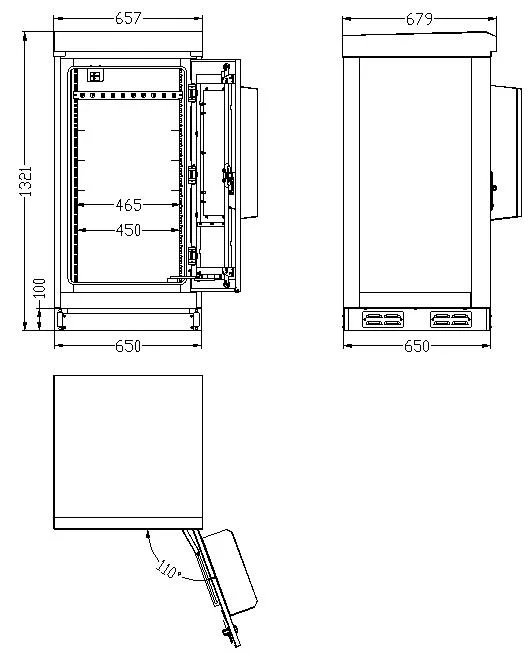 Cntce 136565 Factory Supplying Waterproof Outdoor Rack Telecom Equipment Eclosure IP55 42u Telecommunication Cabinet Network Cabinet 5% off