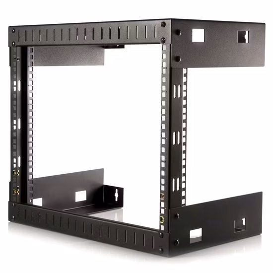 Padrão de montagem em parede quadro de rack aberto de rede de 19 polegadas