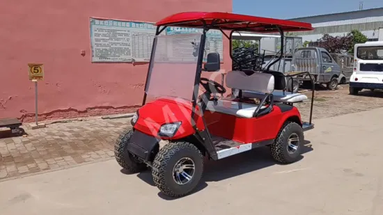 Mini carro elétrico chinês 2 assentos para passageiros carrinho de golfe elétrico de carregamento rápido de 4 rodas